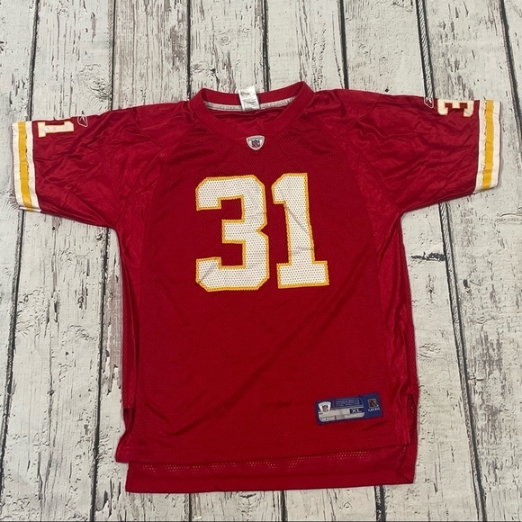 Kids Boys Priest Holmes Kansas City Chiefs Reebok NFL Football Sports Jersey - Picture 1 of 8